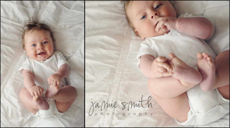 five month baby portrait session