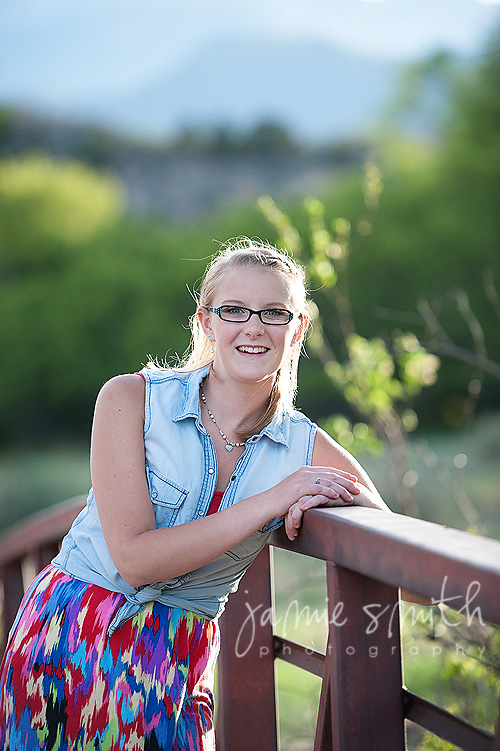 outdoor senior session with golden light