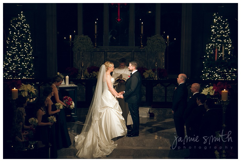 the exchange of wedding vows in the chapel