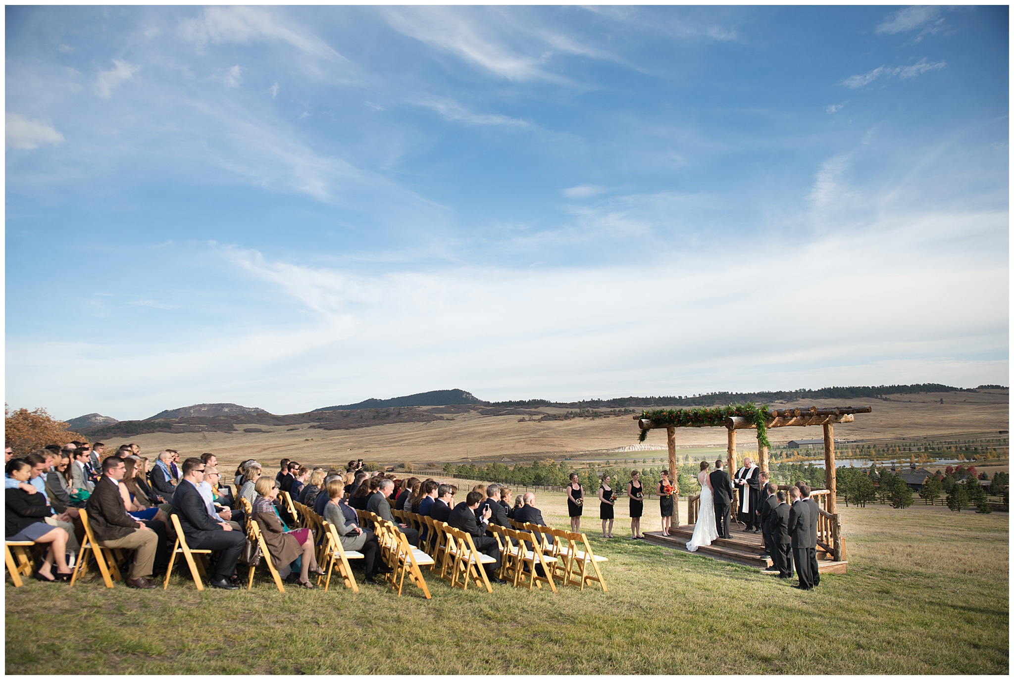 ceremony setup at Spruce Mountain Ranch Wedding venue